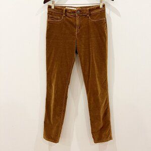Pilcro Anthropologie Pants Womens 29 Brown Tan Velvet Serif Ankle Stretch Skinny